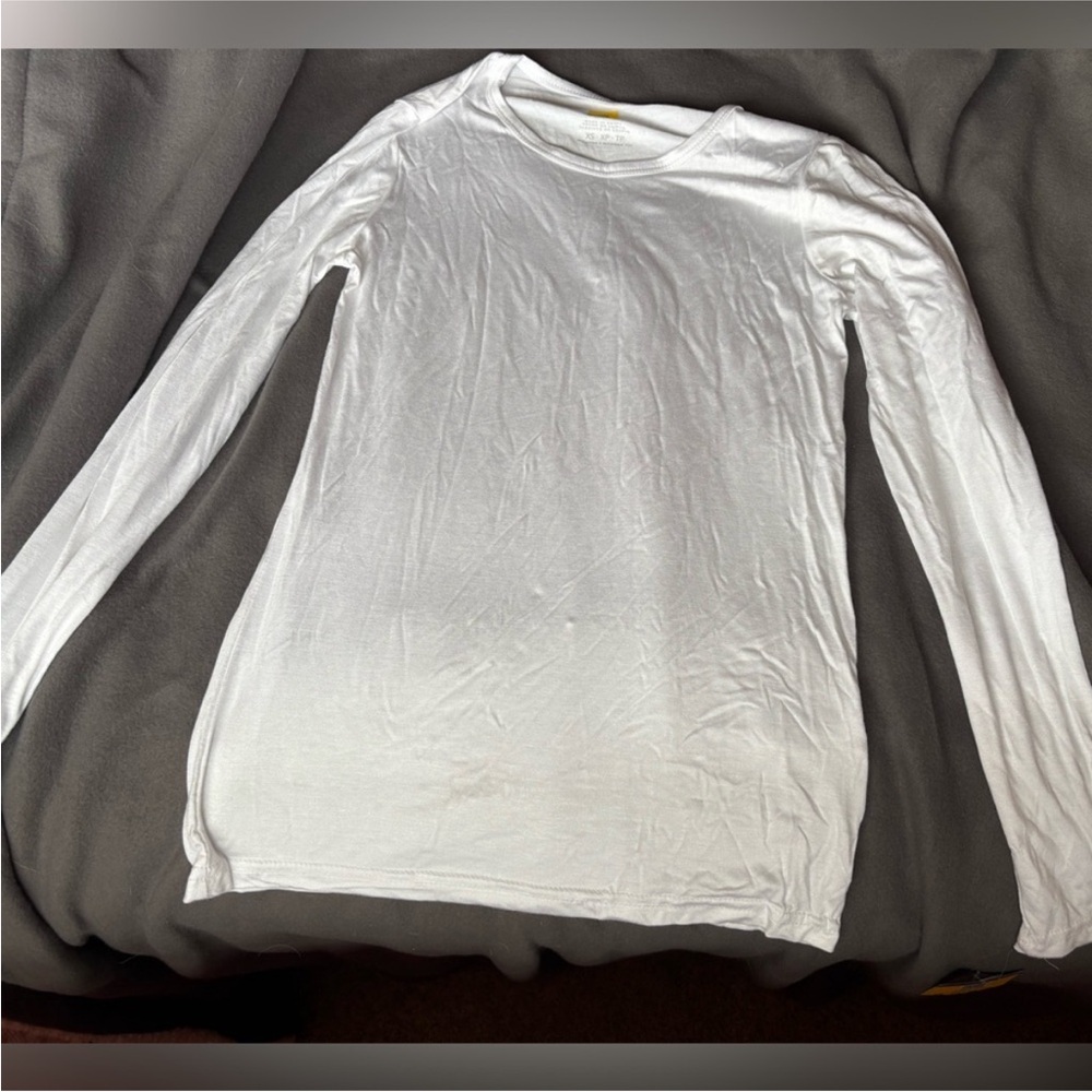 WonderWink Classic White Long Sleeve Top